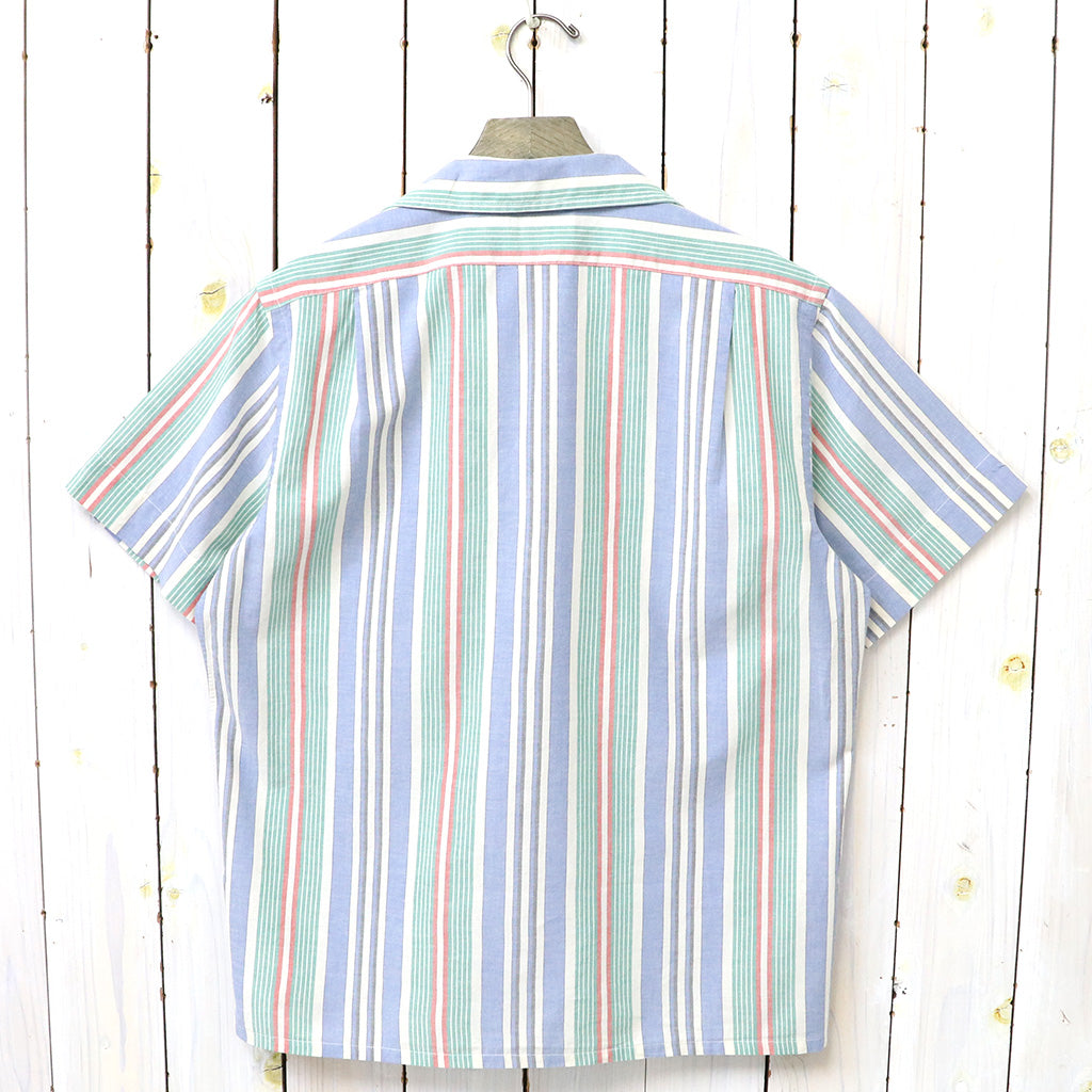 POLO RALPH LAUREN : クラシック フィット ストライプド シャンブレー キャンプ シャツ (BLUE)