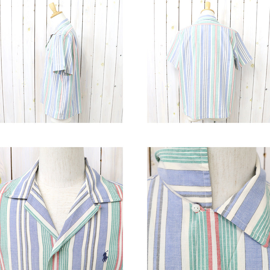 POLO RALPH LAUREN : クラシック フィット ストライプド シャンブレー キャンプ シャツ (BLUE)