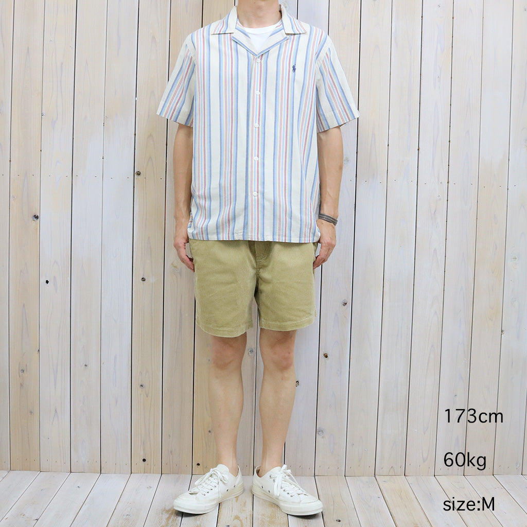 POLO RALPH LAUREN『クラシック フィット ストライプド シャンブレー キャンプ シャツ』(NATURAL)