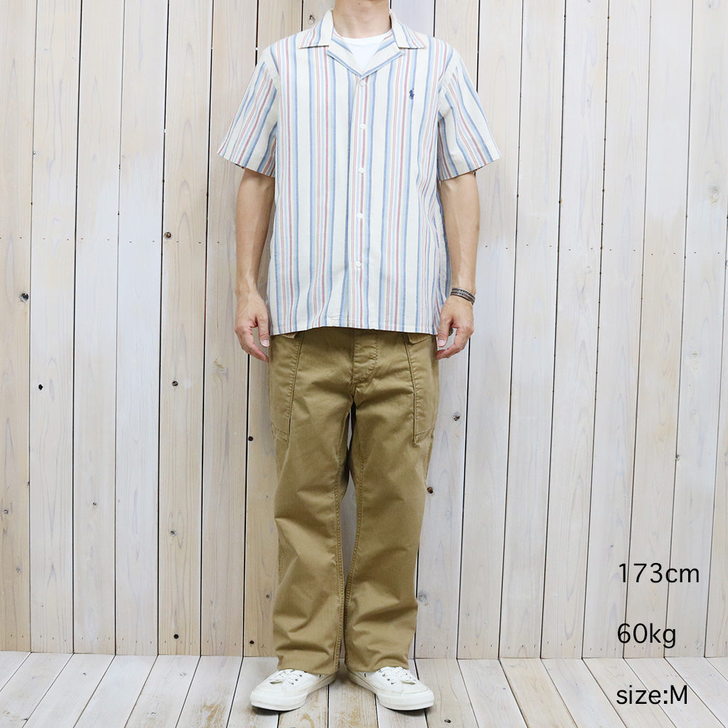 POLO RALPH LAUREN『クラシック フィット ストライプド シャンブレー キャンプ シャツ』(NATURAL)