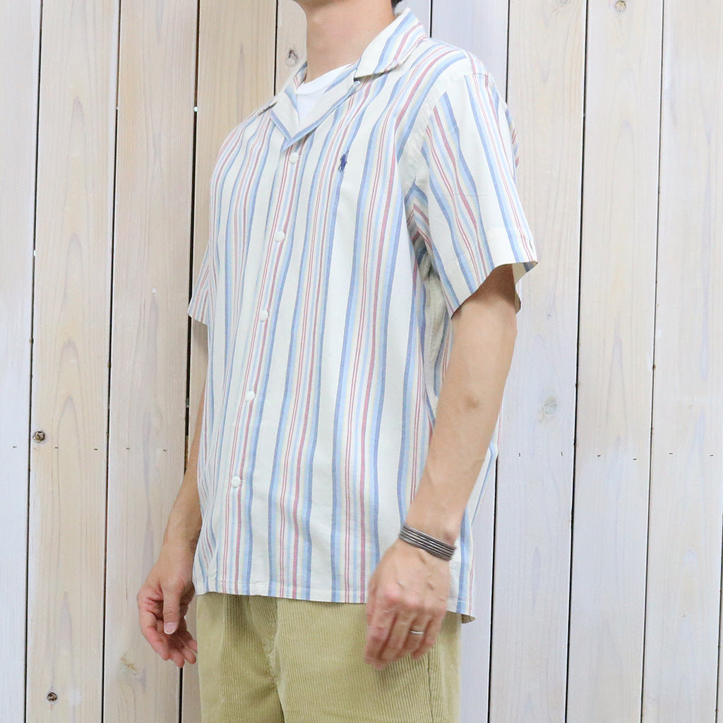 POLO RALPH LAUREN『クラシック フィット ストライプド シャンブレー キャンプ シャツ』(NATURAL)