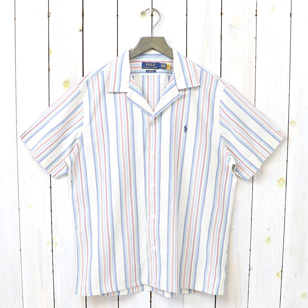 POLO RALPH LAUREN『クラシック フィット ストライプド シャンブレー キャンプ シャツ』(NATURAL)