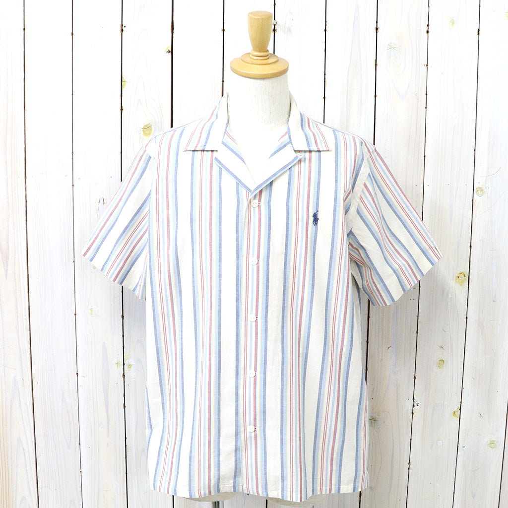 POLO RALPH LAUREN『クラシック フィット ストライプド シャンブレー キャンプ シャツ』(NATURAL)