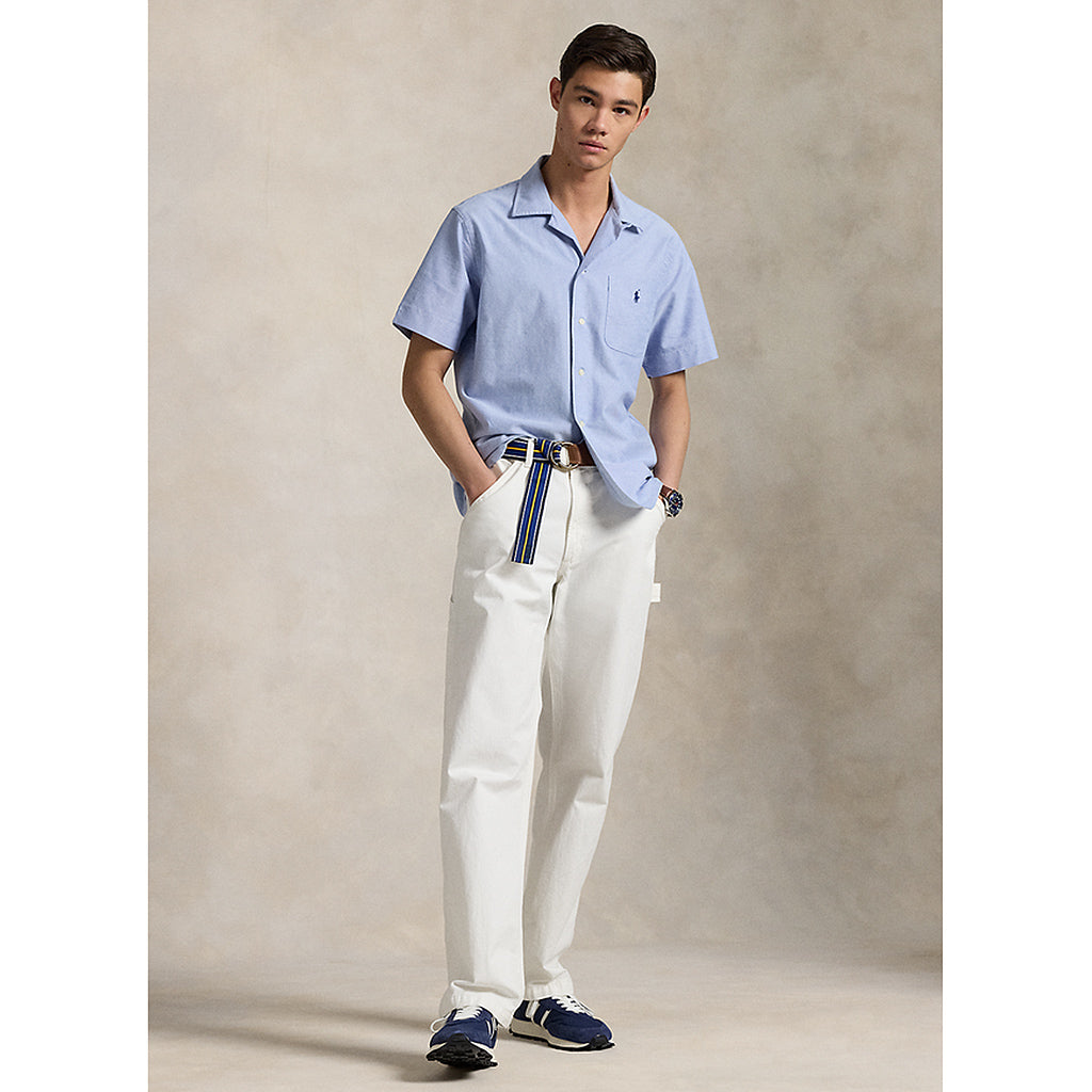 POLO RALPH LAUREN : クラシック フィット オックスフォード キャンプ シャツ (BLUE)