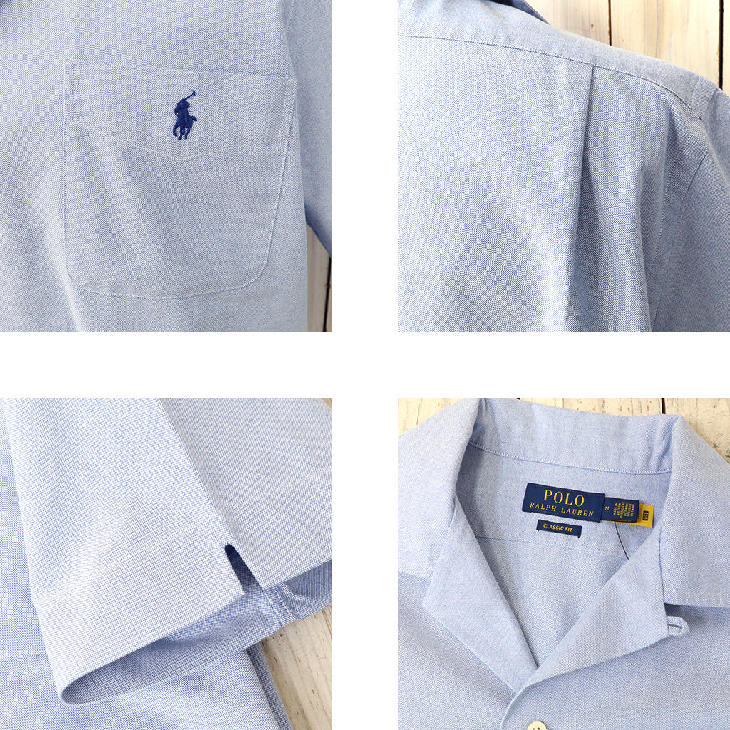 POLO RALPH LAUREN : クラシック フィット オックスフォード キャンプ シャツ (BLUE)