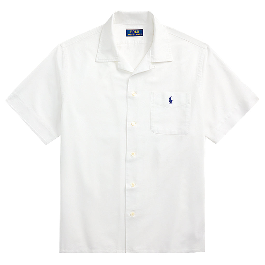 POLO RALPH LAUREN : クラシック フィット オックスフォード キャンプ シャツ (WHITE)