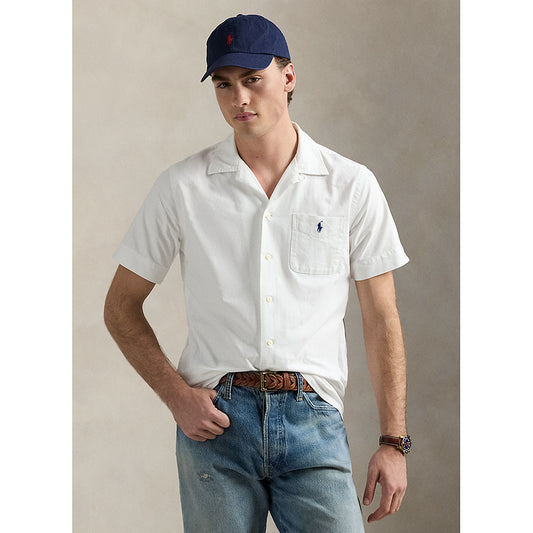 POLO RALPH LAUREN : クラシック フィット オックスフォード キャンプ シャツ (WHITE)