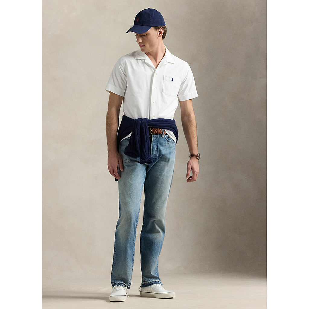POLO RALPH LAUREN : クラシック フィット オックスフォード キャンプ シャツ (WHITE)