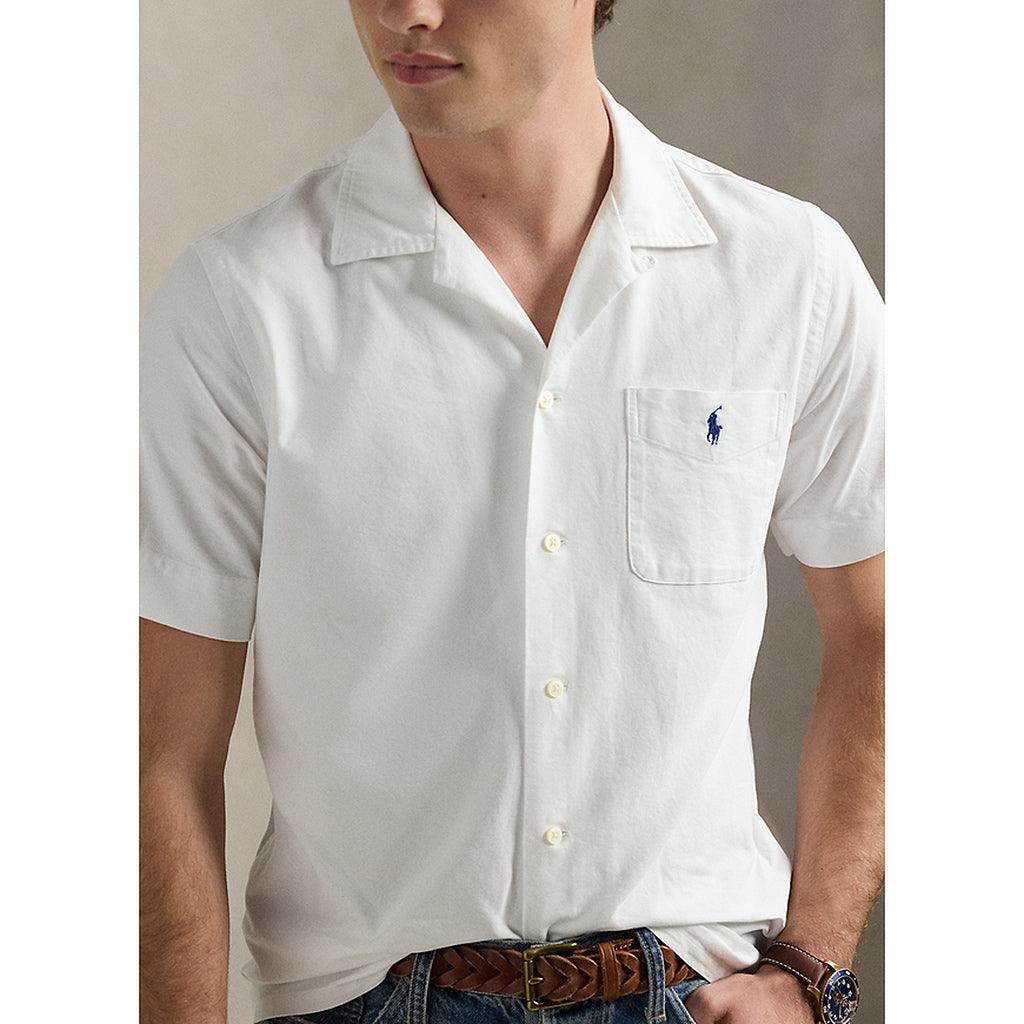 POLO RALPH LAUREN : クラシック フィット オックスフォード キャンプ シャツ (WHITE)