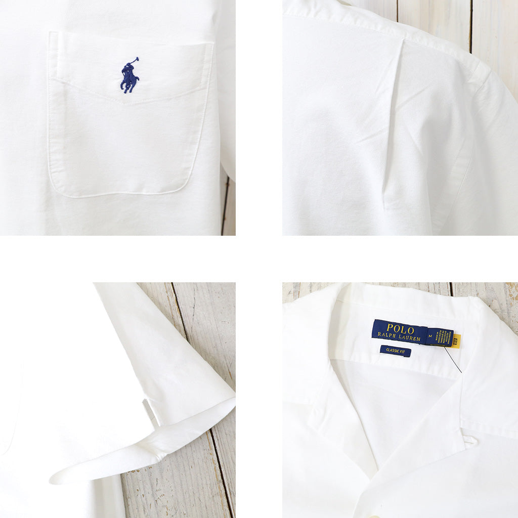 POLO RALPH LAUREN : クラシック フィット オックスフォード キャンプ シャツ (WHITE)