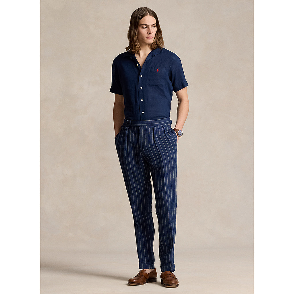 POLO RALPH LAUREN『クラシックフィット リネン キャンプシャツ』(NEWPORT NAVY)