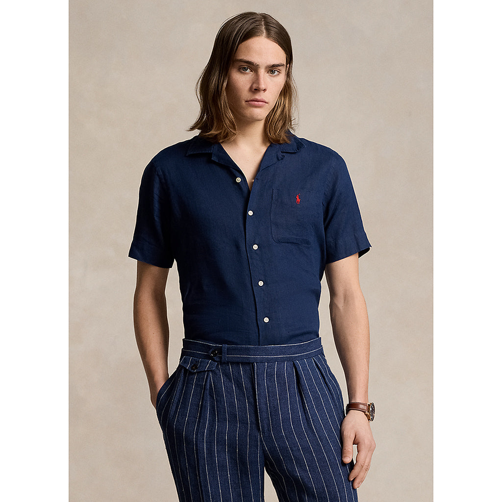 POLO RALPH LAUREN『クラシックフィット リネン キャンプシャツ』(NEWPORT NAVY)