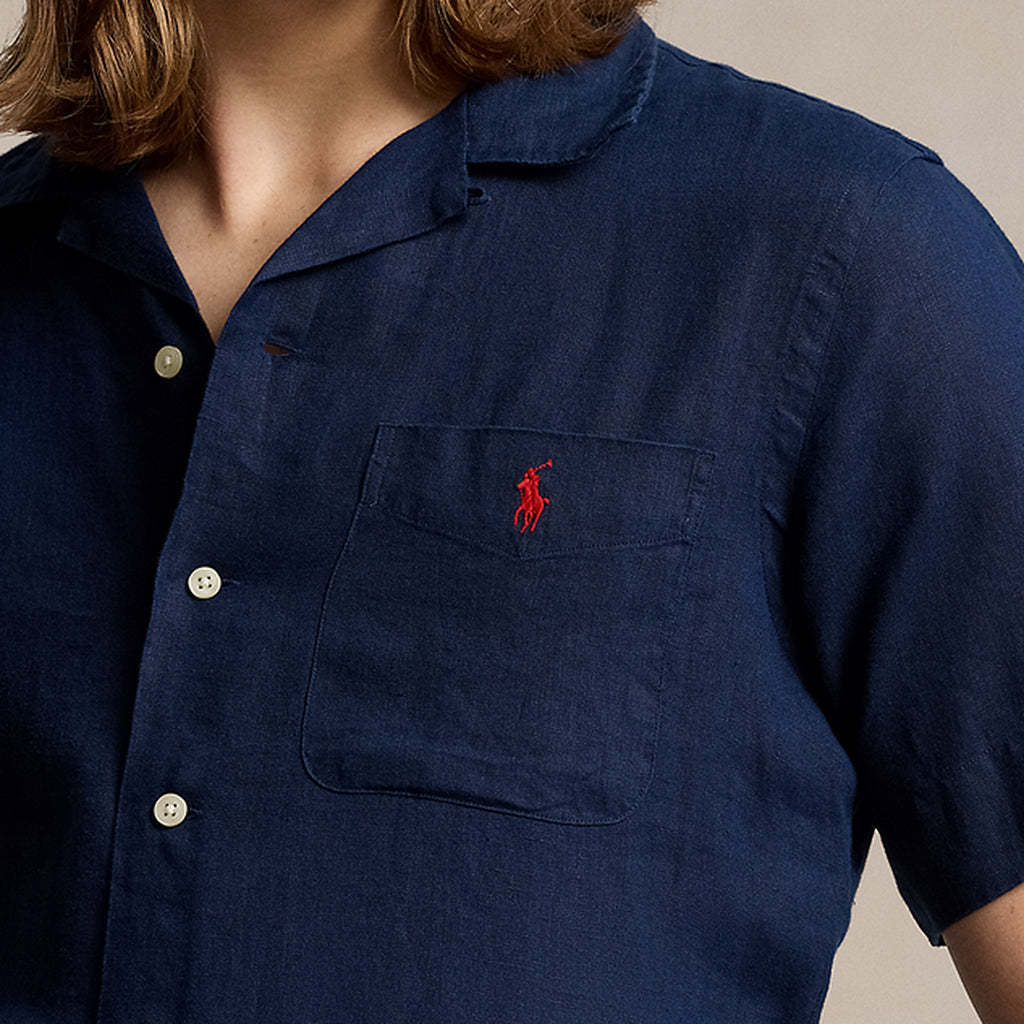 POLO RALPH LAUREN『クラシックフィット リネン キャンプシャツ』(NEWPORT NAVY)