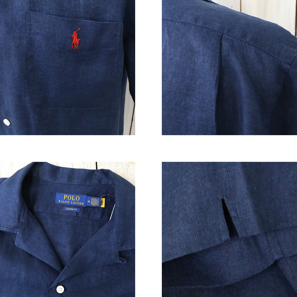 POLO RALPH LAUREN『クラシックフィット リネン キャンプシャツ』(NEWPORT NAVY)