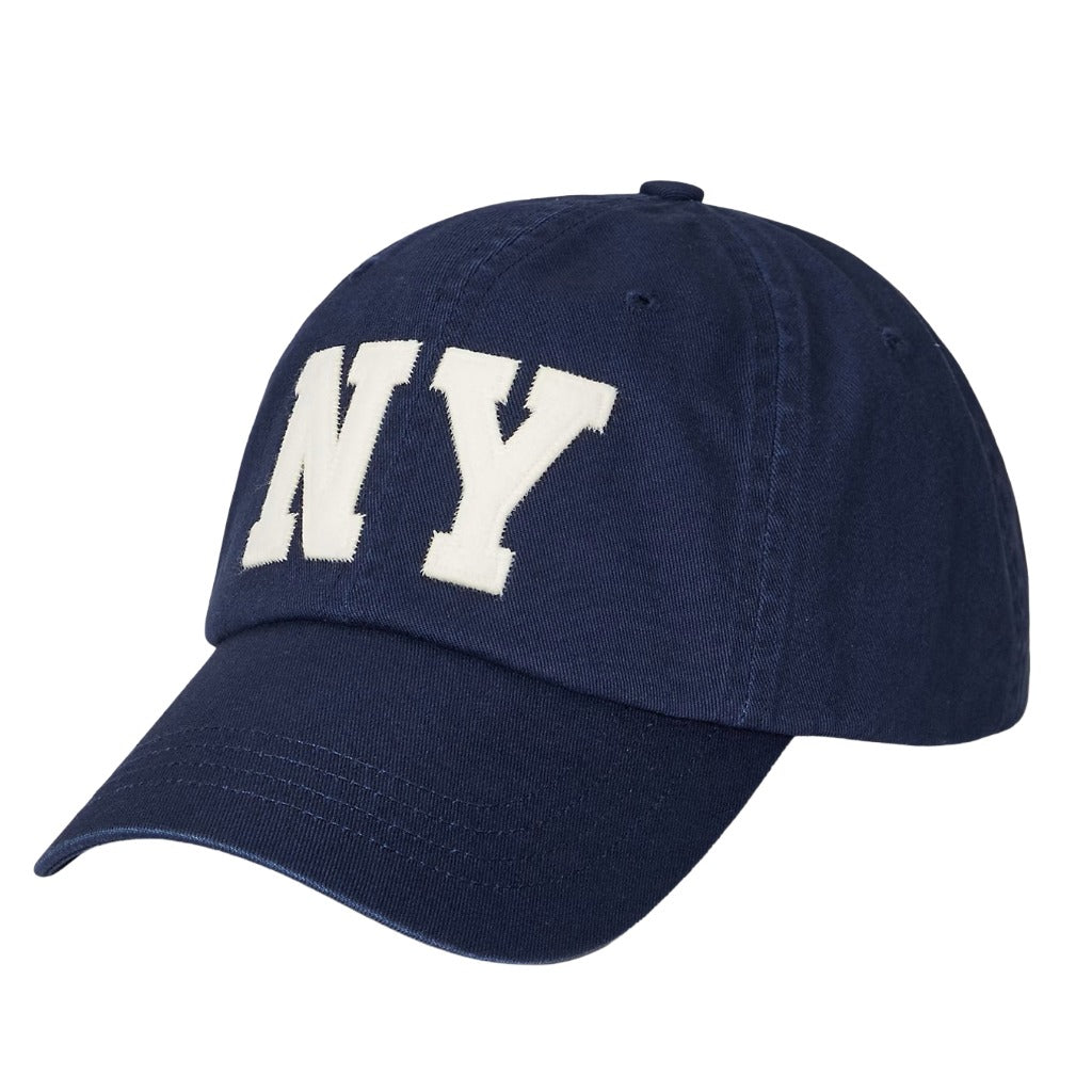 POLO RALPH LAUREN : ”NY” PATCH TWILL BALLCAP (NEWPORT NAVY)