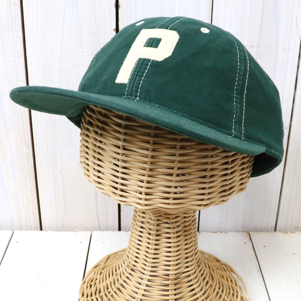 POLO RALPH LAUREN : CHAMOIS ”P” AUTHENTIC BASEBALL CAP (COLLEGE GREEN)