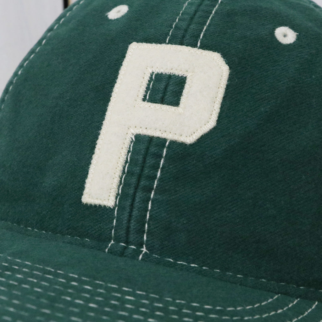 POLO RALPH LAUREN : CHAMOIS ”P” AUTHENTIC BASEBALL CAP (COLLEGE GREEN)