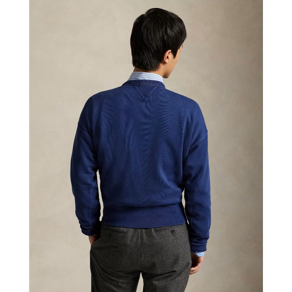 POLO RALPH LAUREN : VINTAGE FIT USA CREW NECK SWEAT (DARK COBALT)