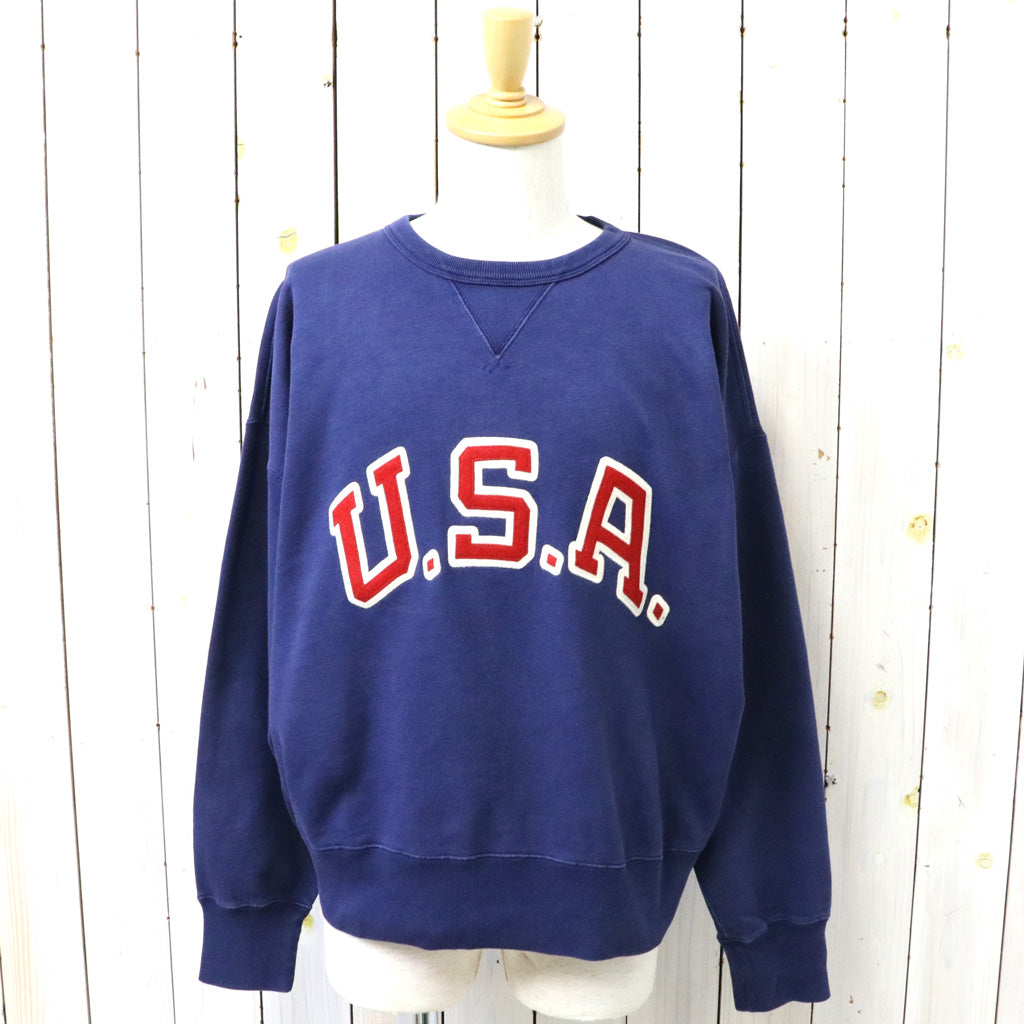 POLO RALPH LAUREN : VINTAGE FIT USA CREW NECK SWEAT (DARK COBALT)