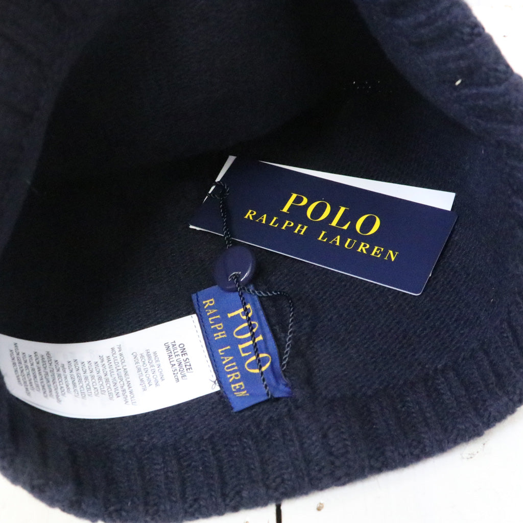 POLO RALPH LAUREN : FLAG INTARSIA WOOLBLEND BEANIE