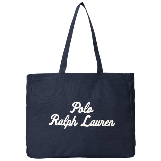 POLO RALPH LAUREN : エンブロイダリー キャンバス トート (NAVY)