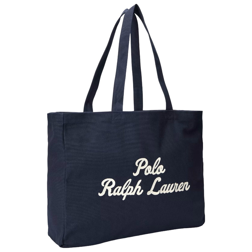 POLO RALPH LAUREN : エンブロイダリー キャンバス トート (NAVY)