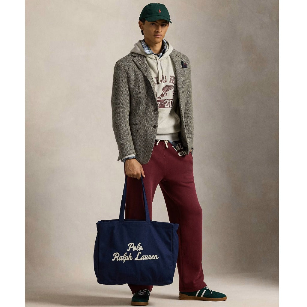 POLO RALPH LAUREN : エンブロイダリー キャンバス トート (NAVY)