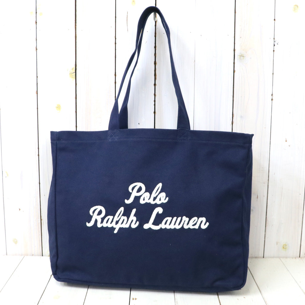 POLO RALPH LAUREN : エンブロイダリー キャンバス トート (NAVY)