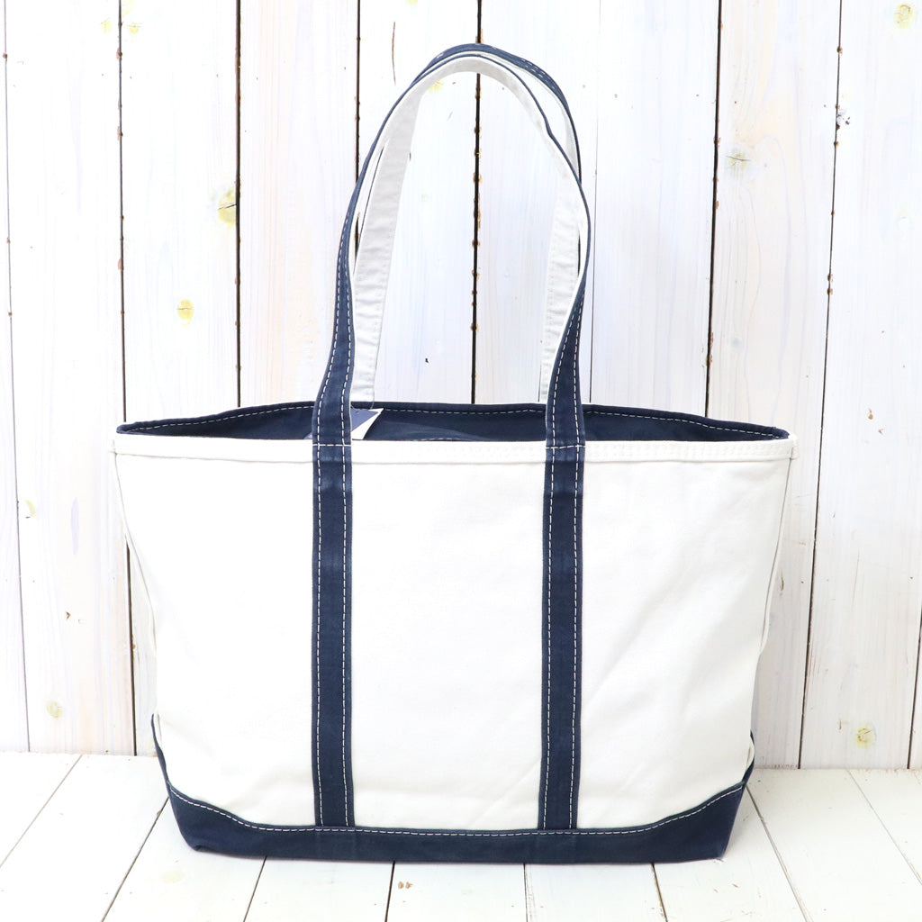 POLO RALPH LAUREN : ロゴ キャンバス ミディアム トート (CREAM/NAVY)