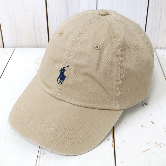 POLO RALPH LAUREN : コットン チノ ベースボール キャップ (TAN/NAVY)