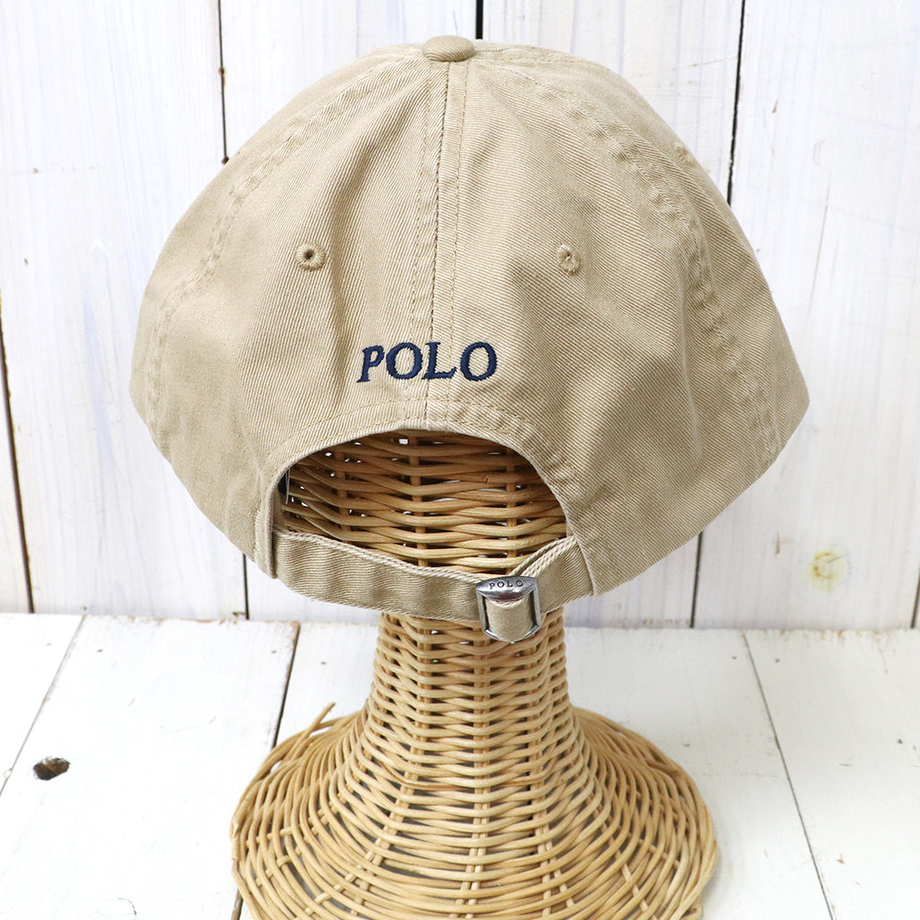 POLO RALPH LAUREN : コットン チノ ベースボール キャップ (TAN/NAVY)