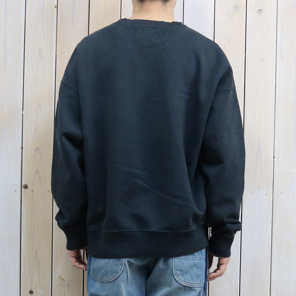 POLO RALPH LAUREN : ガーメントダイ ヘビーウェイト ループバック クルーネック スウェット (POLO BLACK)