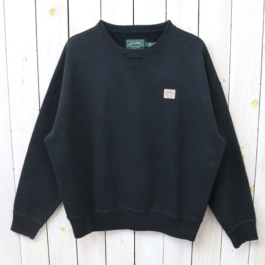 POLO RALPH LAUREN : ガーメントダイ ヘビーウェイト ループバック クルーネック スウェット (POLO BLACK)