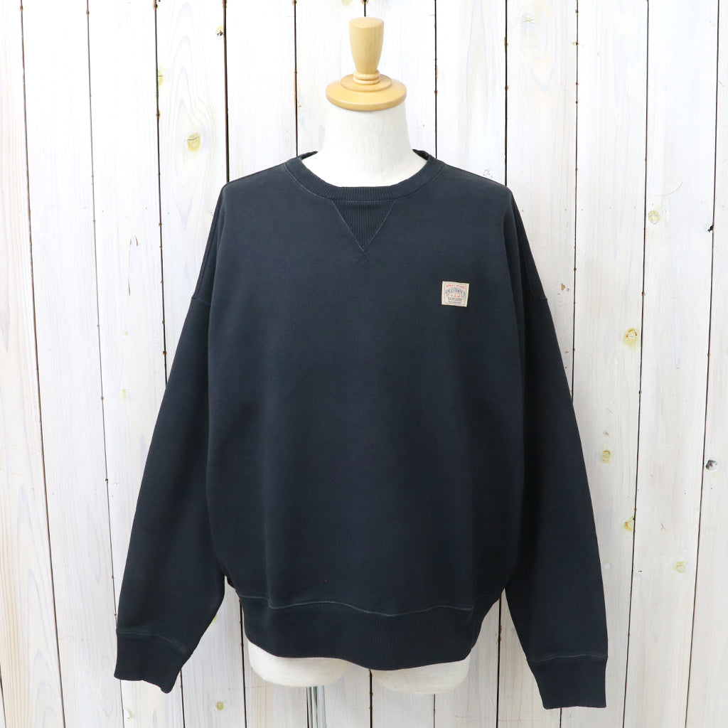 POLO RALPH LAUREN : ガーメントダイ ヘビーウェイト ループバック クルーネック スウェット (POLO BLACK)