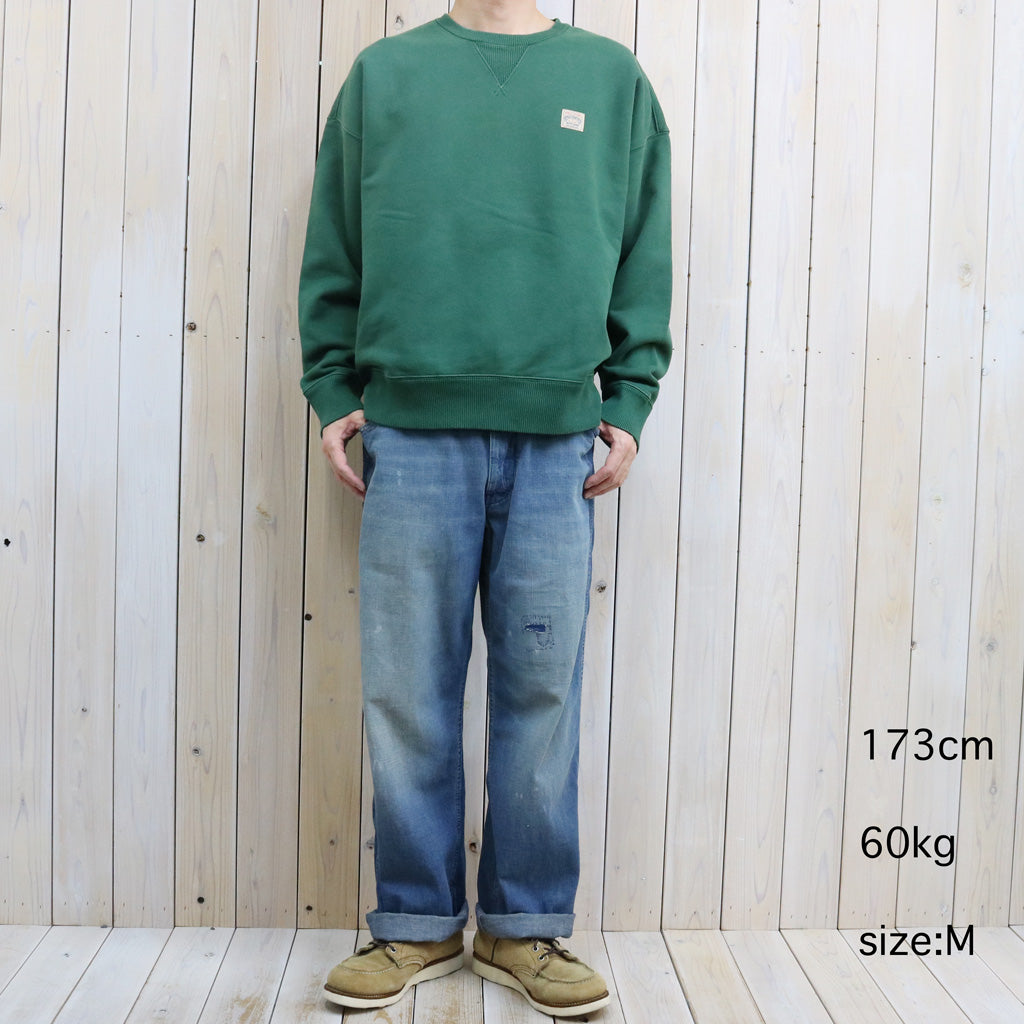 POLO RALPH LAUREN : ガーメントダイ ヘビーウェイト ループバック クルーネック スウェット (GRASS GREEN)