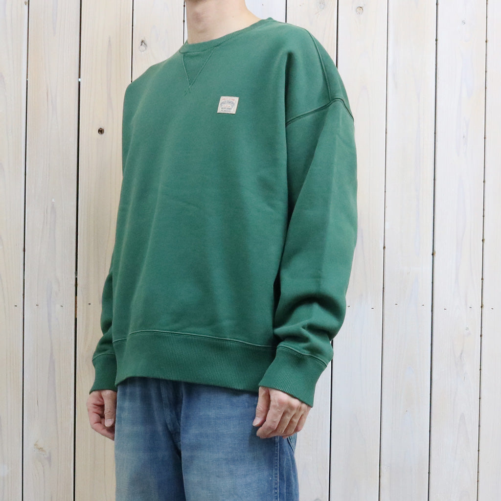 POLO RALPH LAUREN : ガーメントダイ ヘビーウェイト ループバック クルーネック スウェット (GRASS GREEN)