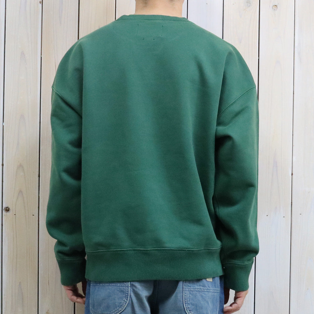 POLO RALPH LAUREN : ガーメントダイ ヘビーウェイト ループバック クルーネック スウェット (GRASS GREEN)