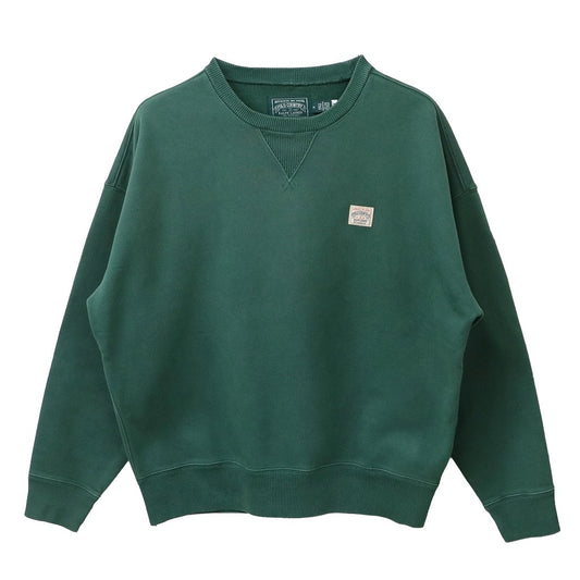 POLO RALPH LAUREN : ガーメントダイ ヘビーウェイト ループバック クルーネック スウェット (GRASS GREEN)