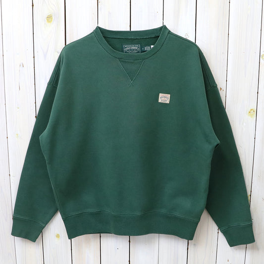 POLO RALPH LAUREN : ガーメントダイ ヘビーウェイト ループバック クルーネック スウェット (GRASS GREEN)