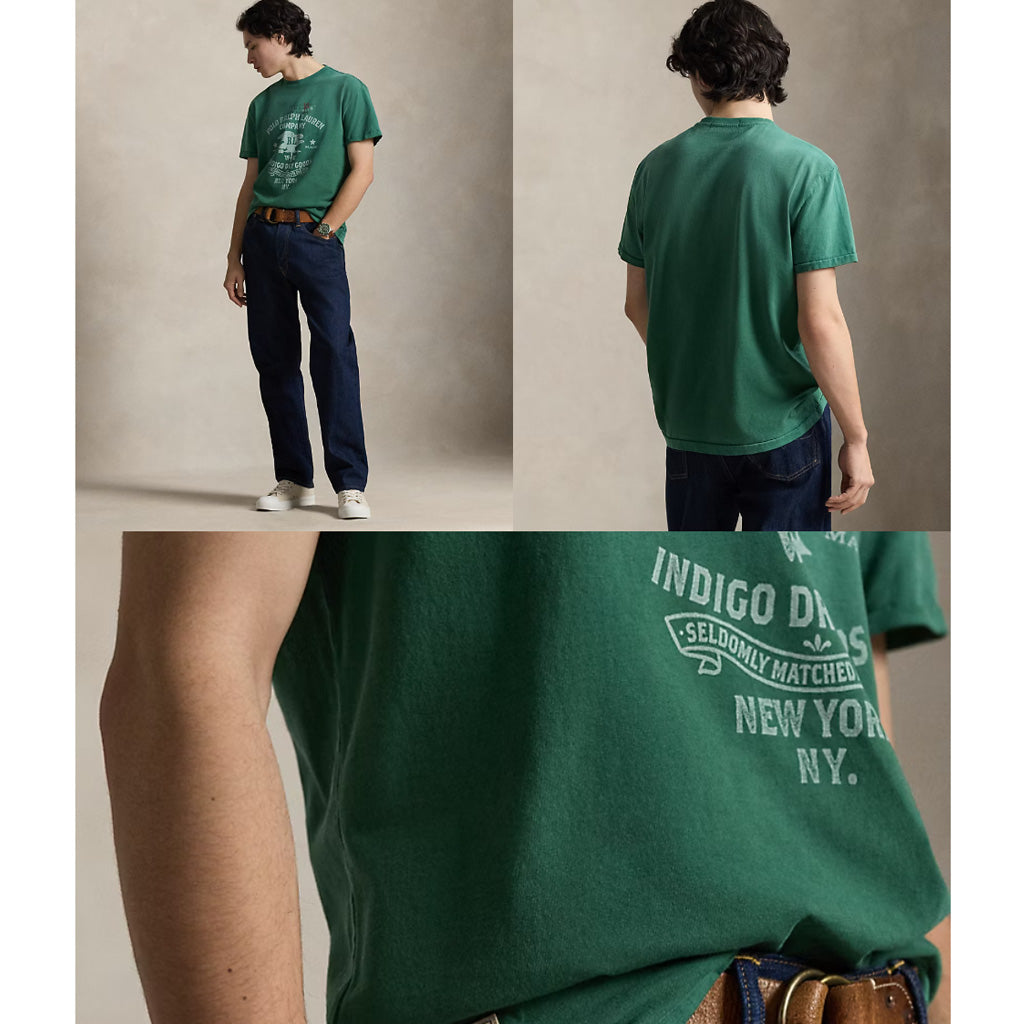 POLO RALPH LAUREN : クラシックフィット シーズナル グラフィック Tシャツ (ANTIQUE GREEN)