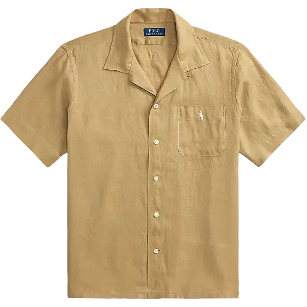 Polo Ralph Lauren クラッシックフィット リネン キャンプシャツ POLO RALPH LAUREN : クラシックフィット リネン キャンプシャツ (CAFE