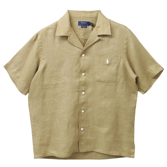 POLO RALPH LAUREN : クラシックフィット リネン キャンプシャツ (CAFE TAN)