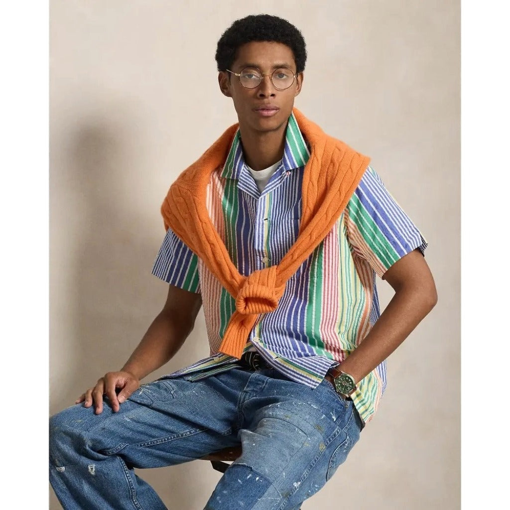 POLO RALPH LAUREN : クラシックフィット ストライプ シアサッカー シャツ (MULTI)