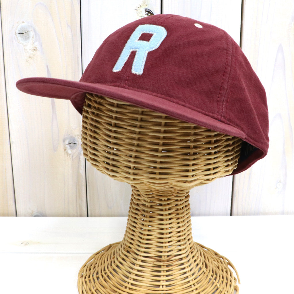 POLO RALPH LAUREN : FELT-PATCH CHAMOIS BASEBALL CAP (RED WINE)
