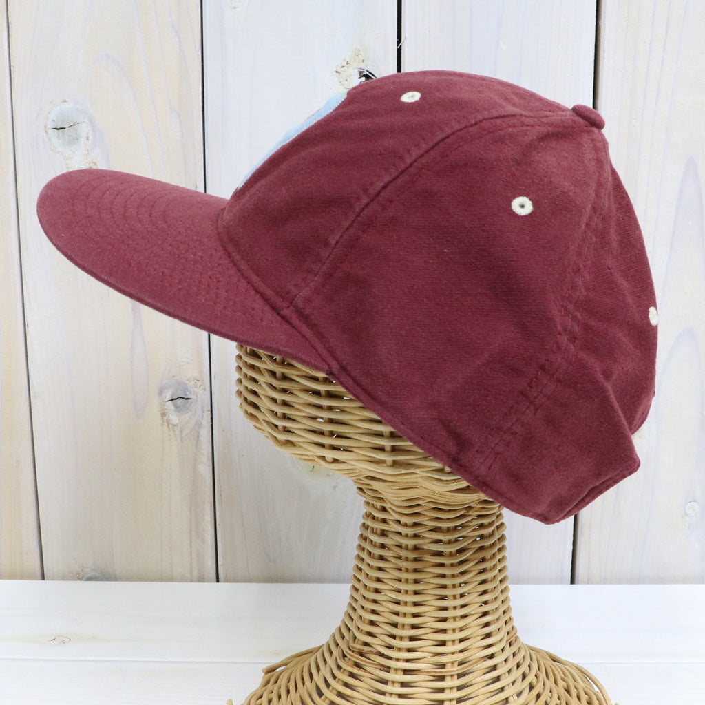POLO RALPH LAUREN : FELT-PATCH CHAMOIS BASEBALL CAP (RED WINE)