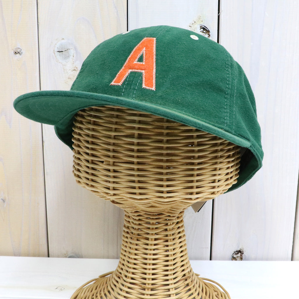 POLO RALPH LAUREN : FELT-PATCH CHAMOIS BASEBALL CAP (PARK GREEN)