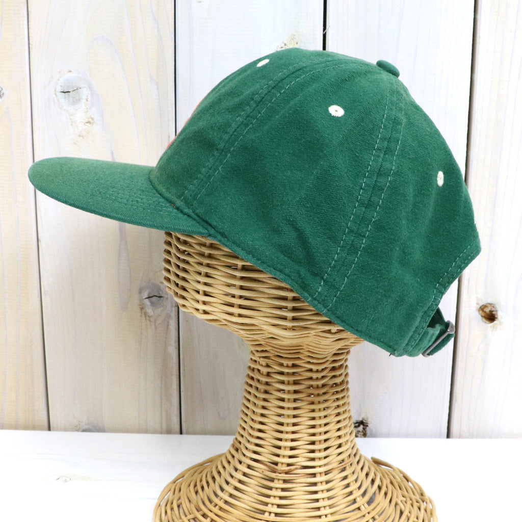 POLO RALPH LAUREN : FELT-PATCH CHAMOIS BASEBALL CAP (PARK GREEN)