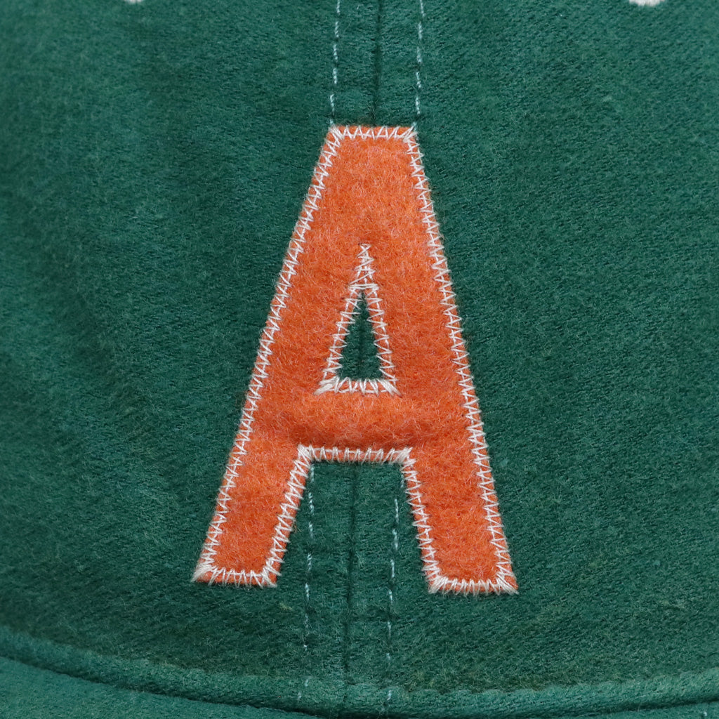 POLO RALPH LAUREN : FELT-PATCH CHAMOIS BASEBALL CAP (PARK GREEN)