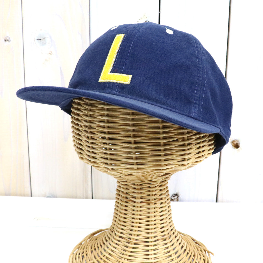 POLO RALPH LAUREN : FELT-PATCH CHAMOIS BASEBALL CAP (NEWPORT NAVY)