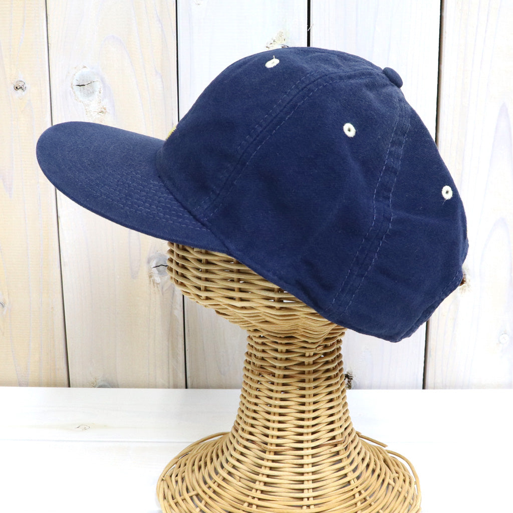 POLO RALPH LAUREN : FELT-PATCH CHAMOIS BASEBALL CAP (NEWPORT NAVY)